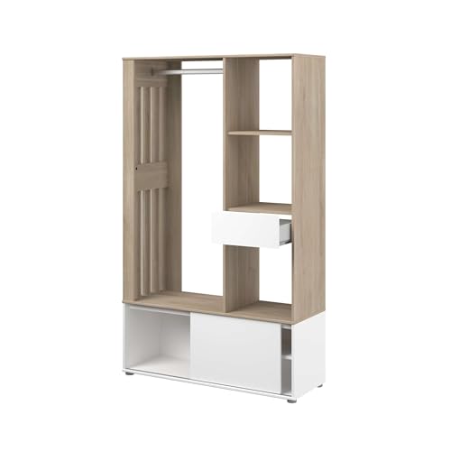 Miroytengo Recibidor Woody Color Roble y Blanco Entrada recibidor Mueble Auxiliar Varias Opciones almacenaje 183x110x40 cm - imagen 6