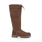 Suela duradera Catesby Burghley Botas altas de piel para mujer, Brown, 37 EU