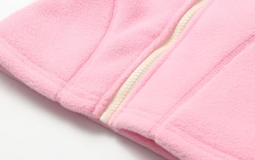Image of LittleSpring Kids Fleece Vest with Fur Lined Zip Up Warm Thickening Winter Sleeveless Jacket