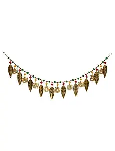 BELLU Toran for Door- Door Hanging Bandhanwar Diwali Decoration Items for Home Decor Banderwal Main Door Entrance Toran for mandir Pooja Room Diwali Decoration toran for Door (Mango Leaf Ganesh)