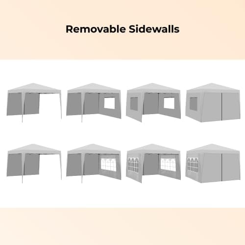 FansaFurn 10x10 Pop Up Gazebo Canopy Tent with Removable Sidewalls, Zippered Windows, 4 Sandbags, and Carry Bag – UV-Resistant Waterproof Outdoor Shelter for Patio, Party, Beach – Magenta