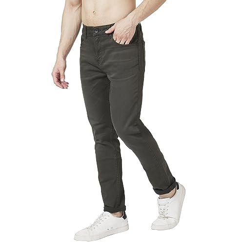 Image of Spykar Men's Slim Fit Low Rise Casual Jeans