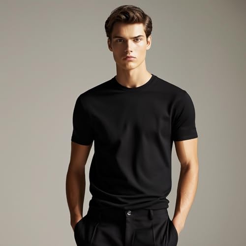 Mens T Shirt - Short Sleeve Crew Neck Soft Fitted Tees 3-Pack2