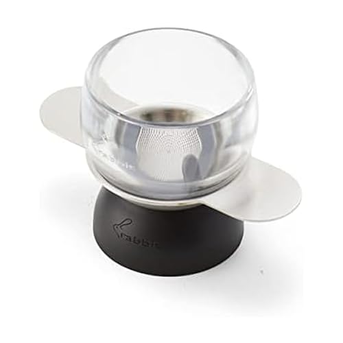 Rabbit Wine, Wine Aerator with Sediment Strainer and Stand, Hand-Free Wine Decanter for Red Wine Lovers, 3.35 x 3.35 x 5.6 IN by Rabbit - Used condition - US$11.44