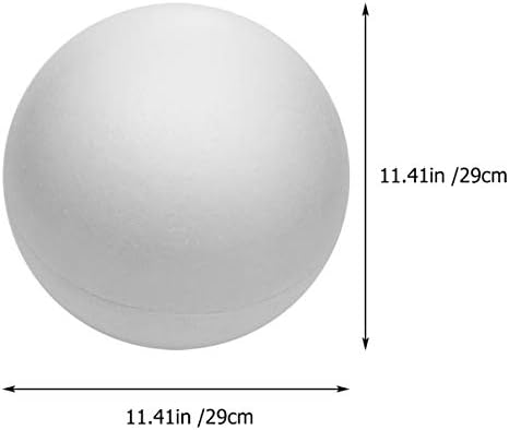 PRETYZOOM 30cm Craft Foam Ball Small Styrofoam Balls DIY Hollow Foam Balls White Polystyrene Smooth Round Ball for Wedding Christmas Favors
