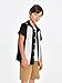 Haloumoning Boys Shirts Button Down Short Sleeve Shirt Striped Casual Summer Beach Shirts 5-14 Years Black