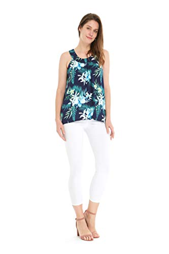 Image of Family Matching Hawaiian Clothes, Orchid Breeze Navy | Lightweight 100% rayon • Family matching outfits • Beach vacations • Luaus • Cruises • Family photos