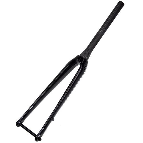 Fourche carbone route axe traversant 700c frein à disque rigide tube conique noir brillant
