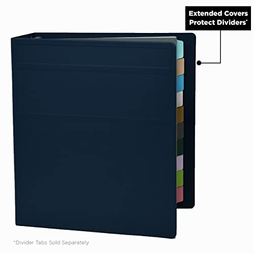 Carstens 2- Inch Heavy Duty 3-Ring Binder - Side Opening, Navy Blue #TOP4