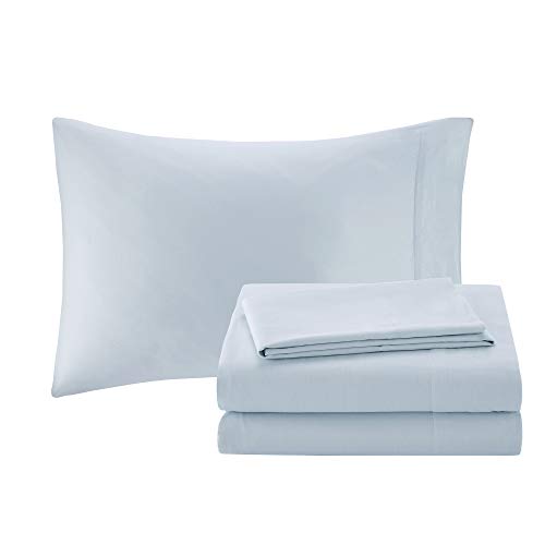 Madison Park Aubrey Cozy Comforter Set, Faux Silk Jacquard Paisley Design - All Season Down Alternative Bedding Layer With Bedskirt, Decorative Pillow, King, Blue 12 Piece #TOP3