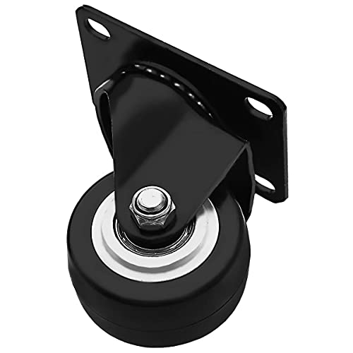 Swivel Caster Wheels Rubber Base With Top Plate & Bearing Heavy Duty Pack Of 4 Black By Online Best Service (2.5" No Brake) #TOP7