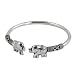NOVICA .925 Sterling Silver Animal Cuff Bracelet 'Proud Elephant'