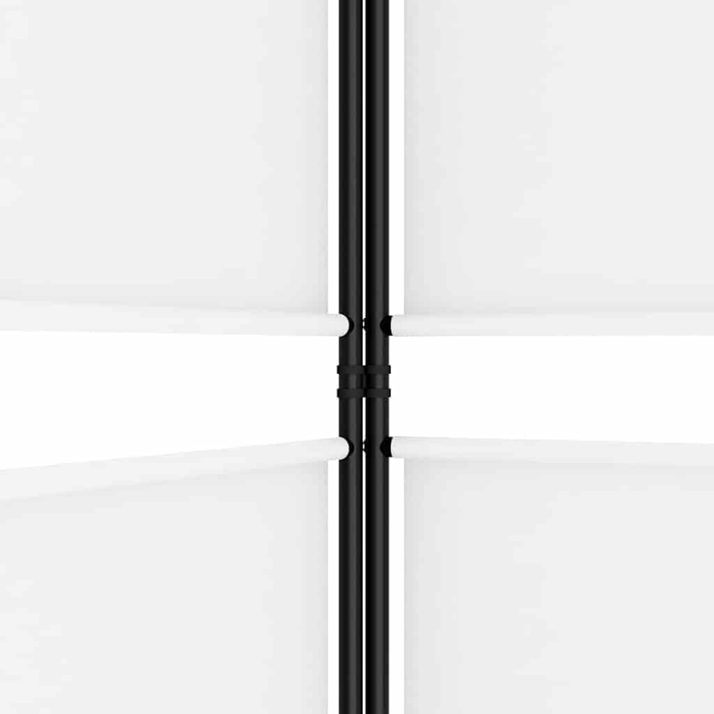 Parawan Przegroda 4 Panele Biała Tkanina 200x200 cm