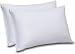 Cotton Sateen Zippered Pillow Cases - 2 Pack (King, White) - Sateen Pillow Cover for Maximum Softness - Easy Care, Elegant Double Hemmed Stitched Pillow Encasement, 300 Thread Count by Utopia Bedding