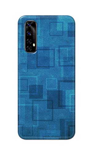 Image of Printed Hard Back Cover Case for Realme Narzo 20 Pro | Realme 7 | Realme Narzo 30 4G Back Cover (Plain Azure Blue) -1302
