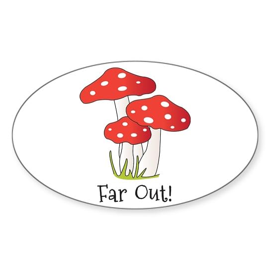 CafePress Far Out Sticker Oval Car Bumper Sticker