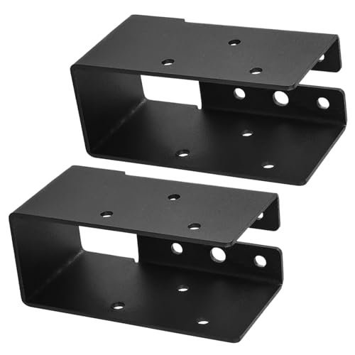 Zestivra - Escuadras de madera (5 x 10 cm, fijación invisible para armazón de madera, cierres versátiles para viga de , escalera, pérgola – Lote de 2 piezas