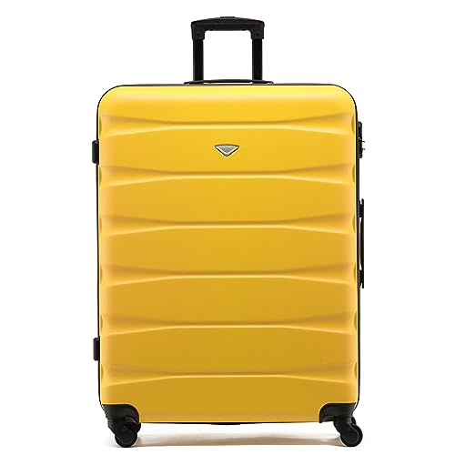 Flight Knight Lightweight 4 Wheel ABS Hard Case Extra Large Suitcase Approved for Over 100 Airlines...