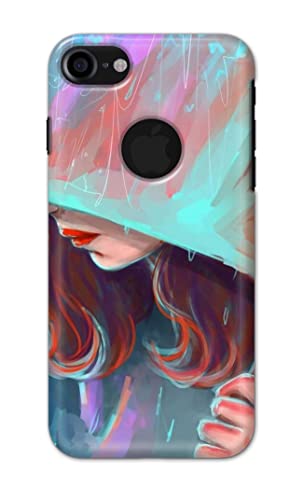 Image of PRINTFIDAA Pretty Woman Under The Umbrella Painting Printed Designer Hard Case for Apple iPhone 7 Logo (4.7 inch) / iPhone 8 Logo (4.7 inch), A1778, A1660 Back Cover -(e) RPM1007