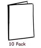(10) Double Fold Menu Cover, Black Trimming, 8.5