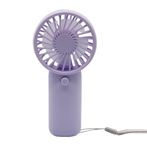 Ventilador en miniatura de mano, 3 A, funciona con pilas, portátil, silencioso, refrigeración para uso en interiores y exteriores, con cordón incluido, ventilador de escritorio silencioso para oficina