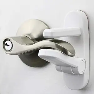 Door Lever Lock (2-Pack) – Baby-Proof Door Safety Lock with 3M Adhesive
