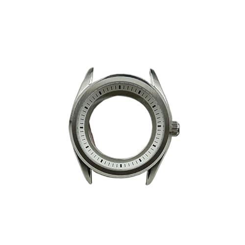 [���X] 41mm �@�B�����v�����P�[�X �_�C�r���O�E�H�b�`�g�ݗ��ĕ��i �X�e�����X�X�`�[�� �T�t�@�C�A�K���X�P�[�X Fit For NH35 NH36 ���[�u�����g�ɓK��(WHITE)