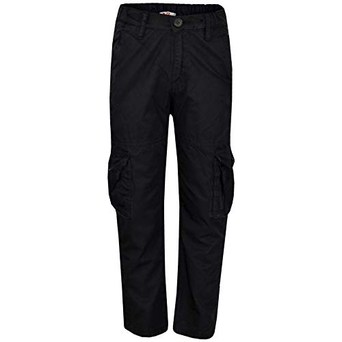 Image of A2Z 4 Kids Boys Active Cargo Trousers A Ranger 6-Pocket Combat - Cargo Trouser Black 11-12