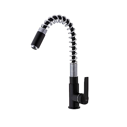 TEKA IN 934 N Semi-Professional Kitchen Tap Mixer With Flexible Spout, Black