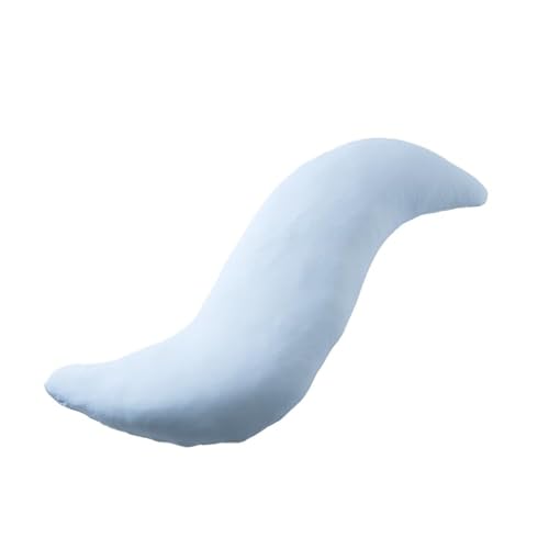 リコメン堂 瞬間避暑地 抱き枕 Lサイズ 50×160cm 綿 強冷感 着脱可能 ファスナー式 吸水速乾 抗菌防臭 抱きまくら (ライトブルー)