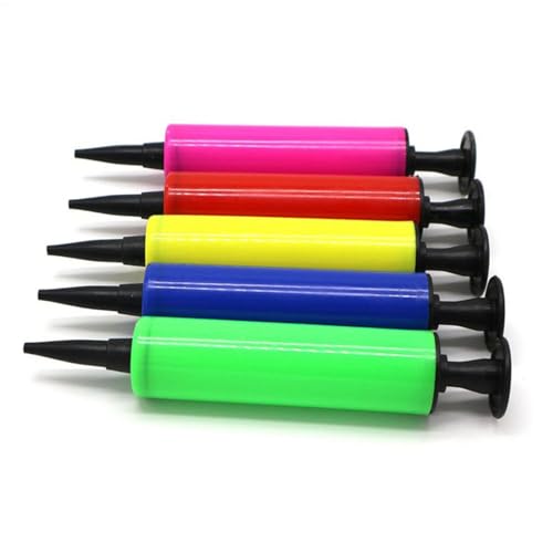 6 unidades de bomba de mano para globos de mano, inflador de 2 vías, inflador de aire para globos, soplador de globos, inflador para Navidad, cumpleaños, decoración de fiestas (color aleatorio)