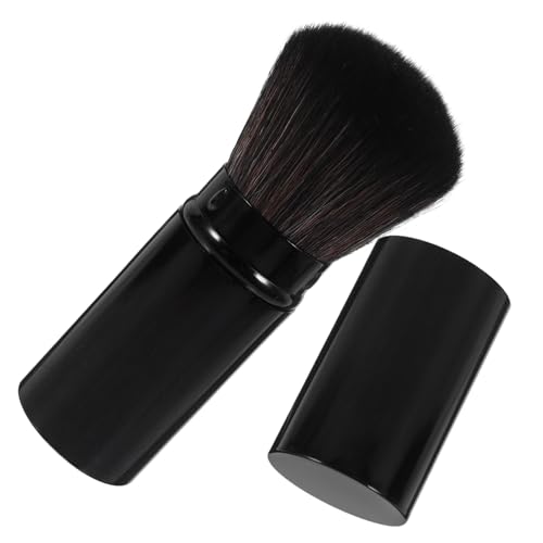 CALLARON Retractable Loose Powder Brush Portable Blush Makeup Tool with Thick Bristles for Even Application for Travel and Everyday Use present for Makeup Lovers