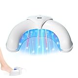 Neues Upgrade Nagelpil Laser Gerät【7 Tage Schnell Wirkende】【mit Zeitanzeige - Nagelpil Lasergerä】365nm Infrarot-Licht 405nm Blau Nagelgungs für Finger und Fußnägel(White)