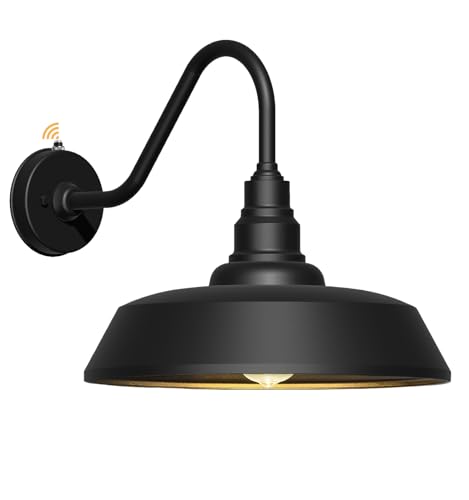 Franing 18 Inch Large Outdoor Gooseneck Barn Light, Waterproof and