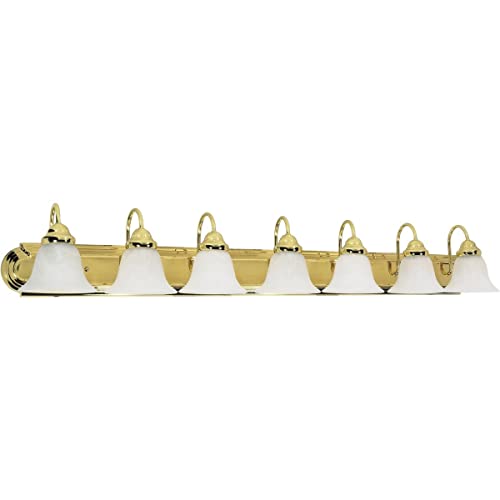 Image of Nuvo Lighting 60 /293 Traditional Seven Light Vanity from Ballerina Collection in Brass-Polished /Cast Finish