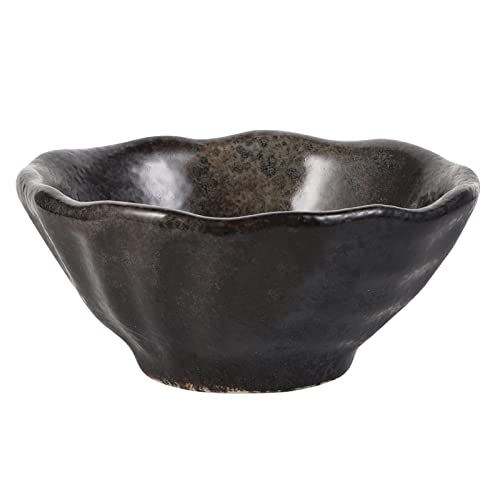 SOLUSTRE 1Pc Style Ceramic Seasoning Dish Unique Irregular Appetizer Plate for Sauces Vinegar and Condiments and Fashionable Dipping Bowl for Home