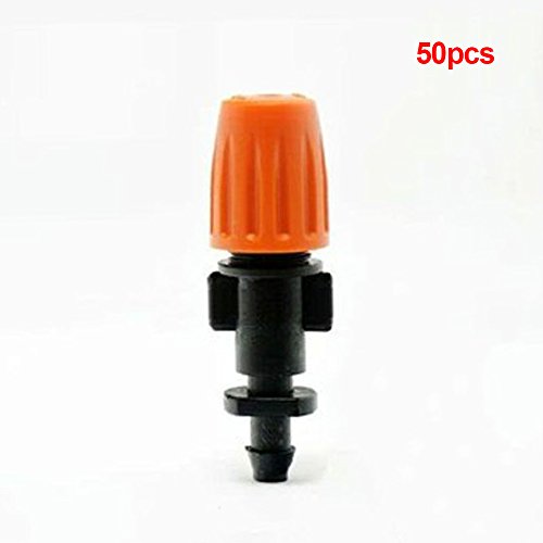 Moiak 50 Pcs Garden Irrigation Micro Flow Dripper,Sprinklers Emitter System Adjustable Micro Drip Head For Watering System(50Pcs) (15554869582755) #TOP3