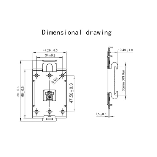 Support de fixation rail DIN 35mm pour relais SSR monophasé