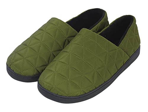 ZIP CORPORATION モックシューズ メンズ おしゃれ アウトドア スニーカー 秋冬 あったか キルト ダウン 内側 ボア カーキII Mサイズ:約25~26cm 86492