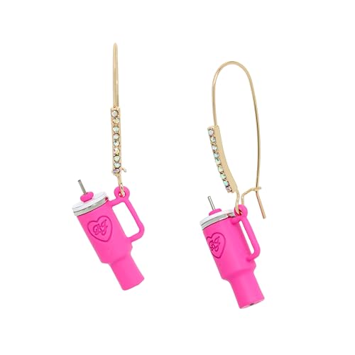 Betsey Johnson Water Cup Tumbler Dangle Earrings