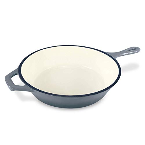 Chefventions 3Qt Round Cast Iron Saucepan Heavy Duty Enameled Interior And Exterior - Multi Use Pan - Stovetop, Gas, Electric & Induction Compatible #TOP25