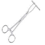 DJCIW Septum Piercing Clamps, 6.3' Piercing Pliers Surgical Stainless Steel Piercing Tools for Nose Septum Ear Cartilage Industrial Piericng Tube Forceps Pliers