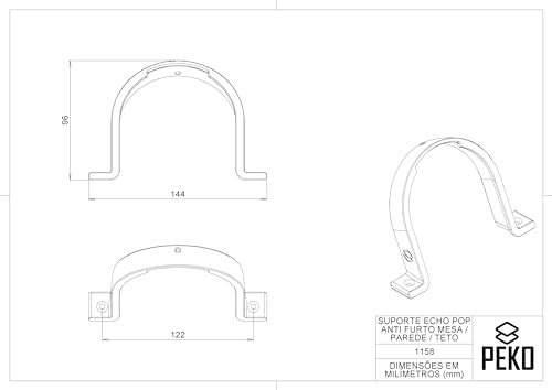 Trava Suporte Pre Anti Furto Compatível Com Alexa Echo Pop