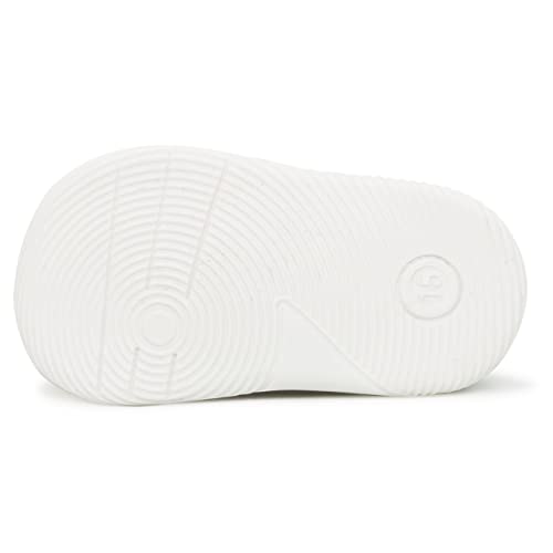 Isusujo Baby Shoes Boy Girl Walking Slip On Sneakers Infant First Walker Shoes 6 9 12 18 24 Months White Size 12-18 Months Infant #TOP4