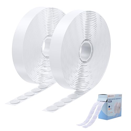 Cable Matters 400 pièces (200 paires) de pastilles auto-adhésives à boucles et crochets, diamètre 19 mm, pastilles rondes pour loisirs créatifs, salle de...