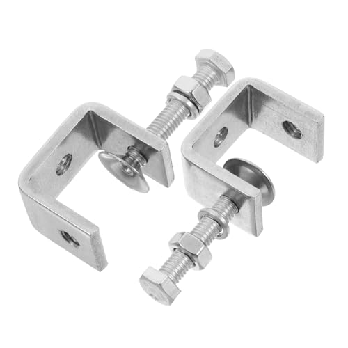 OUNONA Stainless Steel Clamps Inch Wide Jaw Opening Heavy Duty Screw Clamps for Woodworking Mounting