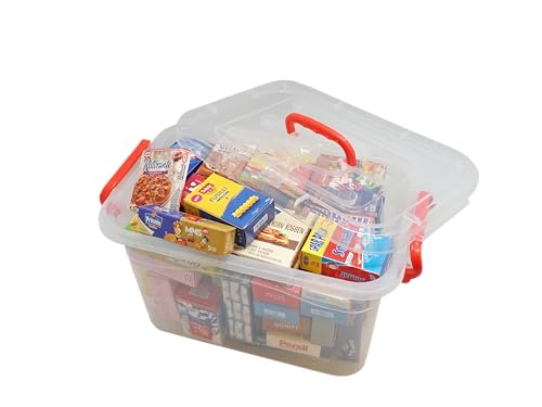 Tanner - Der kleine Kaufmann DEKO Big Value Box (Kaufladenzubehör, mit circa 40 Miniaturen, inklusive Aufbewahrungsbox) 0337.6