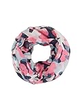 Passform: OneSize TOM TAILOR Damen Loop Haltuch mit Muster , pink colorful floral design, ONESIZE