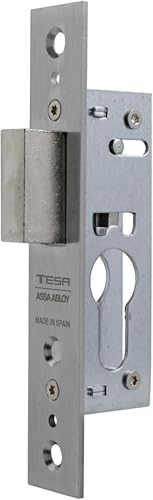 Tesa Assa Abloy 420115HZ Cerradura Monopunto De Palanca Deslizante Para Perfiles Metálicos Zincado Blanco Entrada 13,5 mm 2201 Sin Cilindro