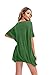 ellazhu Women's Loose Fit Batwing Sleeve Casual Crew Neck Tee Oversized Tunic T-Shirt Shirt Tops GA200 Green